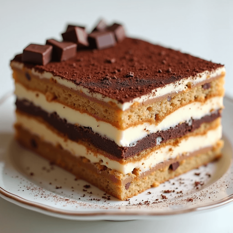 Perfectly firm and irresistible tiramisu dessert with cocoa dusting