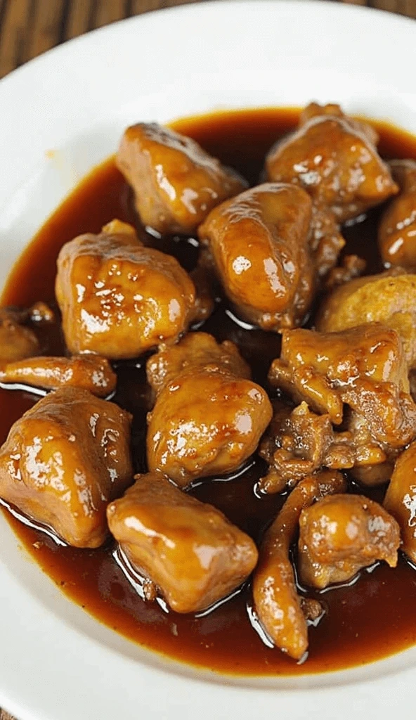 Savory Filipino-style Chicken Adobo served hot in a white bowl