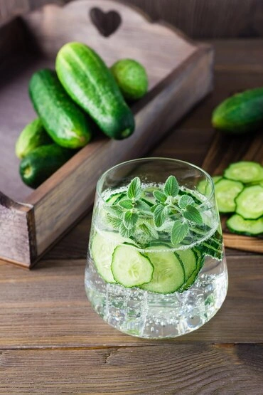 Cucumber lime agua fresca in mason jars