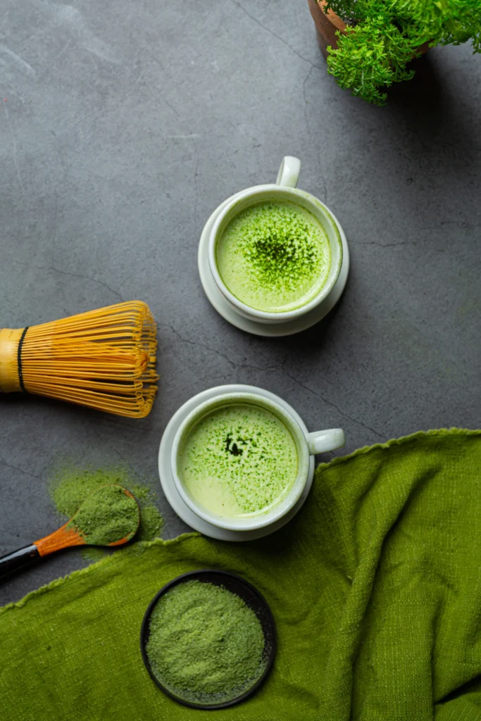 Matcha green tea sold in Moroccan Carrefour market