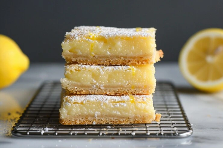 Homemade lemon crumb bars with golden crust and creamy citrus center.