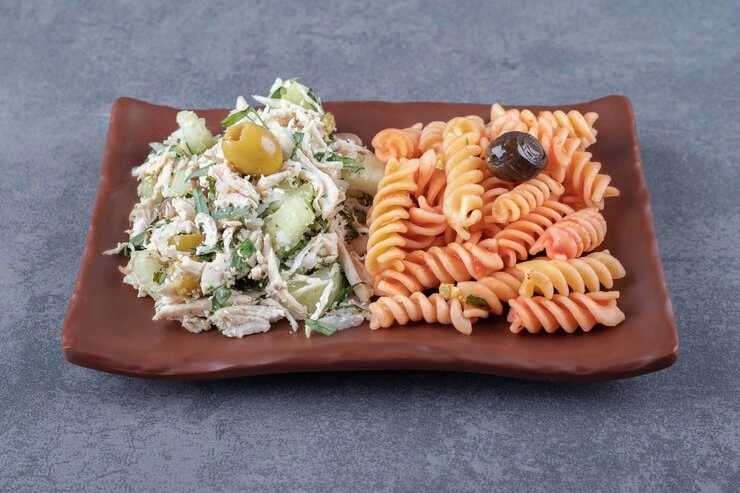 Easy homemade tuna pasta salad with mayo dressing
