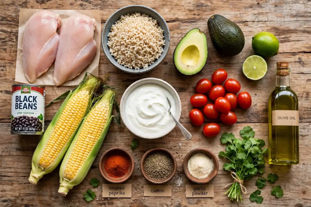 high-protein-chicken-bowl-ingredients